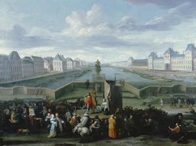 Vista dal Pont Neuf, Parigi, 1668 da Hendrick Mommers